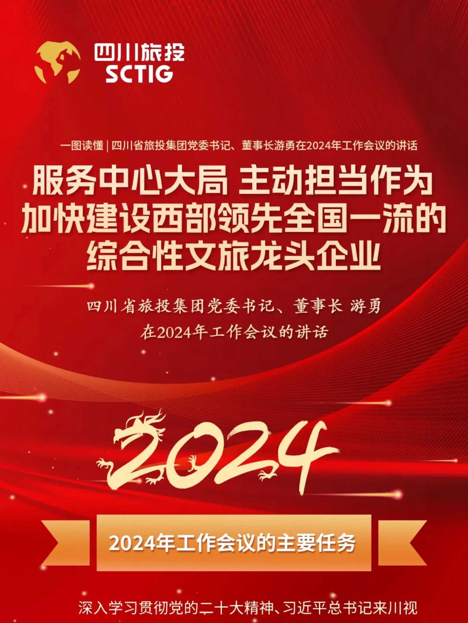 四川省尊龙凯时集团党委书记、董事长游勇在2024年工作会议的讲话